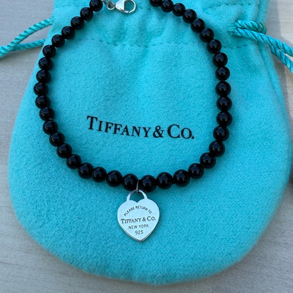 Tiffany & Co. Onyx Return to Tiffany black bead retired bracelet.